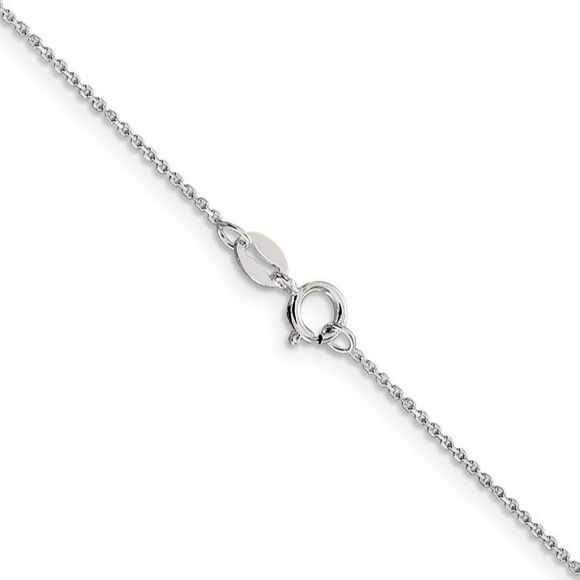 1mm Sterling Silver D/C Octagon Cable Chain Necklace, 24 Inch - Picture 1 of 7